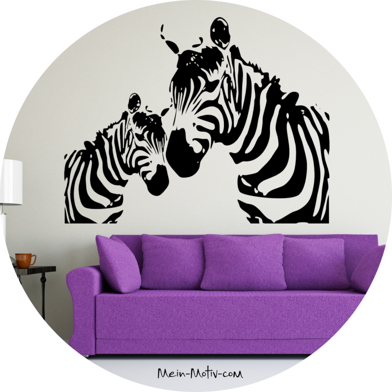 Preview: Wandtattoo 46191 Zebra Duo